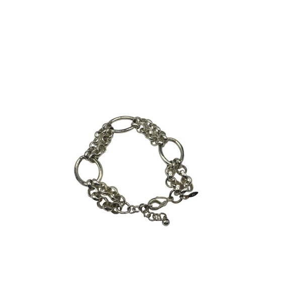 Avon Silver Tone Chain Link Bracelet 7.5 Inches 1.5 Inch Extender - Picture 3 of 4